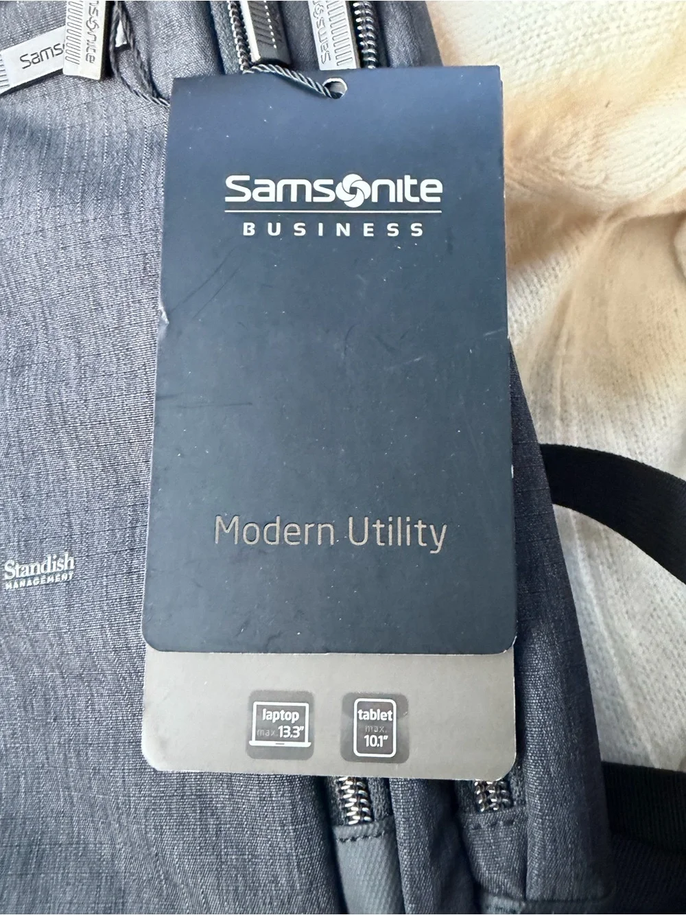 Samsonite Business‎ Backpack Gray Laptop Travel Work Bag NWT Modern Utility